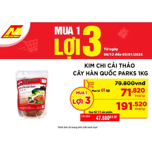 Kim chi cải thảo cây Hàn Quốc Parks 1kg